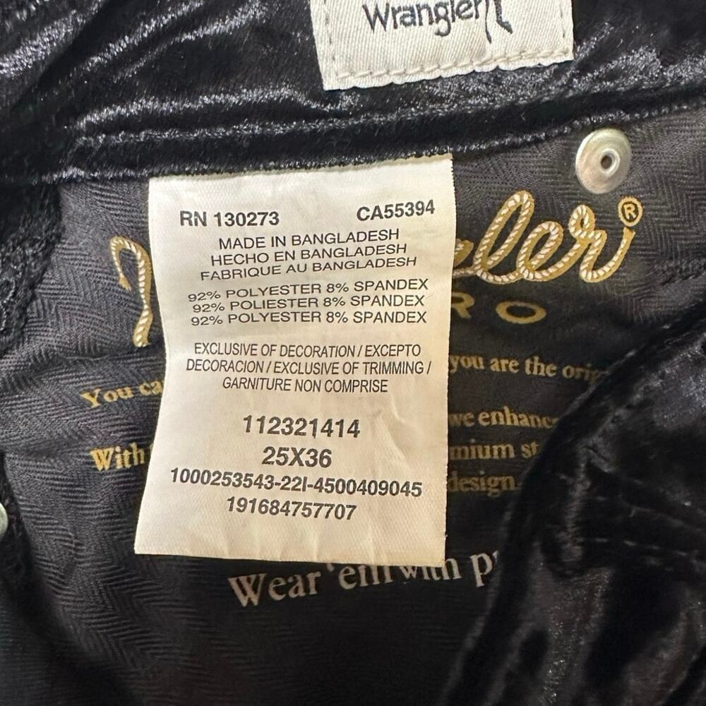 Wrangler Black Velvet High Rise Flare Pants - Picture 8 of 11
